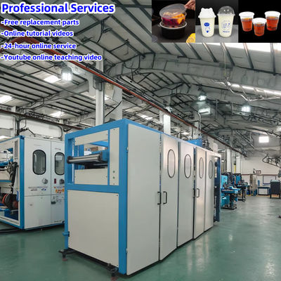 520mm Max การปั้นความกว้าง เครื่องพลาสติก Thermoforming สําหรับไอศกรีม PP ถ้วยและถ้วยกาแฟเย็น