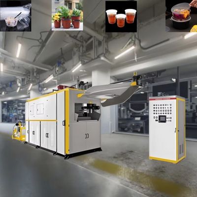 ความเร็วสูง ถ้วยพลาสติก เครื่อง Thermoforming เครื่องทํากระจกพลาสติก